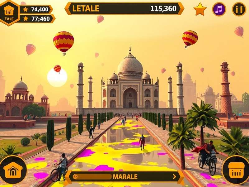 Gold Rush Voyager game level featuring Taj Mahal