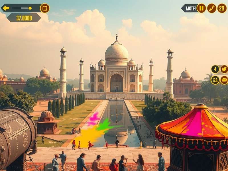 Gold Rush Voyager Holi festival event screenshot